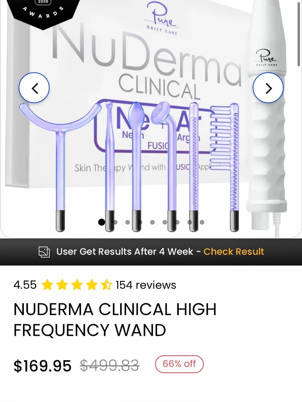 NuDerma Clinical High Frequency Wand – Purple Attachment Set